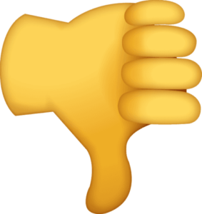 Thumbs down emoji.