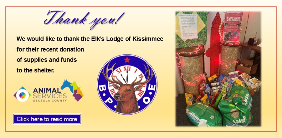 Elk's Lodge donation slider and link